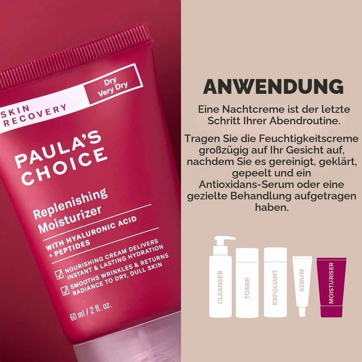 Paula's Choice Feuchtigkeitscreme, Reduziert Rötungen, Trockene Haut, 60 ml