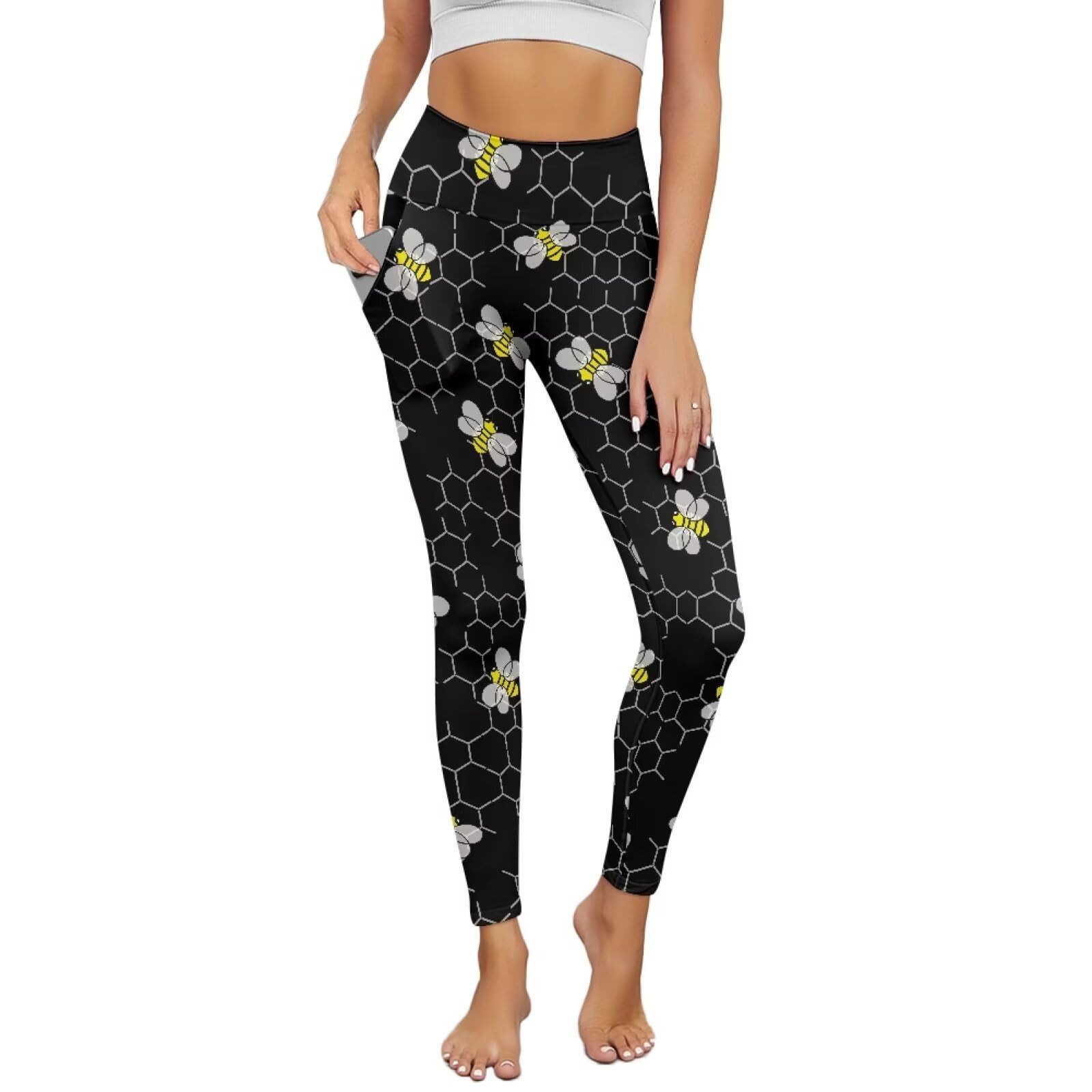 Leggings levantamiento de glúteos Poceacles antitransparencias con bolsillos 8