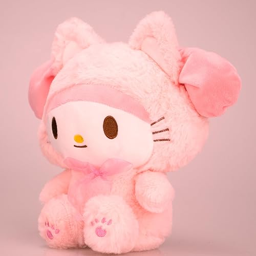 Miniatura 3 de My Melody - Juguetes de peluche de 8 pulgadas, adorable peluche de anime Kawaii de gatito Kuroumi, suave y lindo juguete de peluche de dibujos