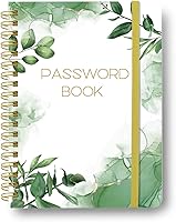 Vista 8 de Libro de contraseñas con pestañas alfabéticas - Cuaderno de contraseñas en espiral para Internet y computadora, registro de sitios web, nombres