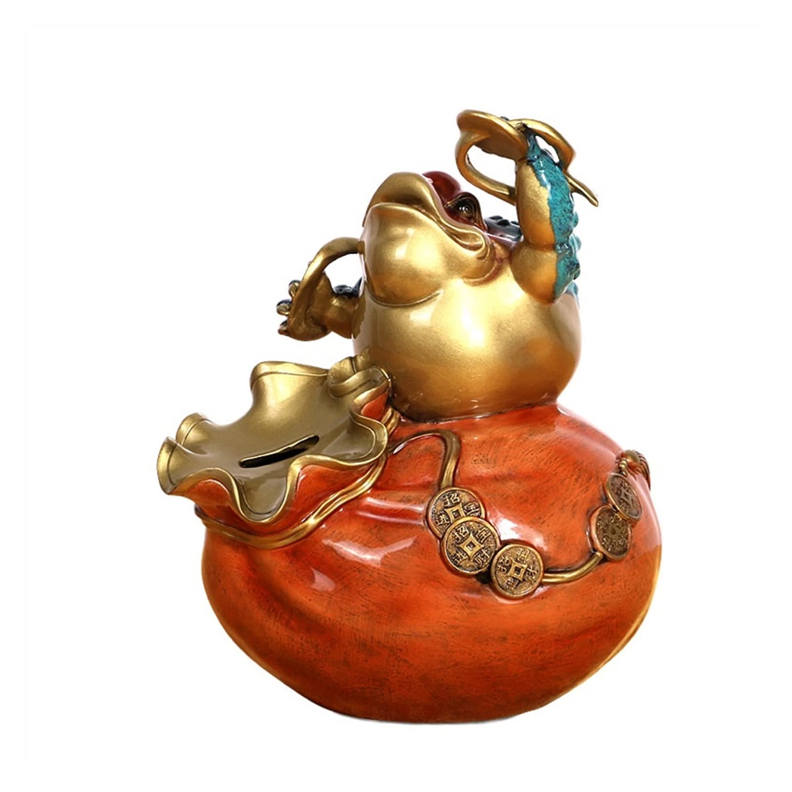 GLETSF Brass Decor Color Copper Deer Porch Decoration Chinese Ruyi Fu Deer Copper Crafts Living Room Office Desktop Decorations Statues For Home Decor,