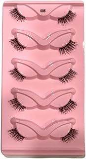 رموش نصفية بعين قطة من شي، 5 أزواج، نصف رموش، نصف رموش بمظهر طبيعي، نصف رمش جانبي، لون بنفسجي - N 05