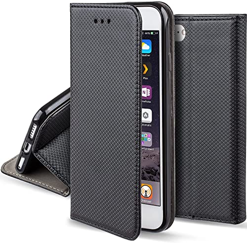 CUSTODIA LIBRO SMART MAGNET COLORE NERO per APPLE IPHONE 6 / 6S