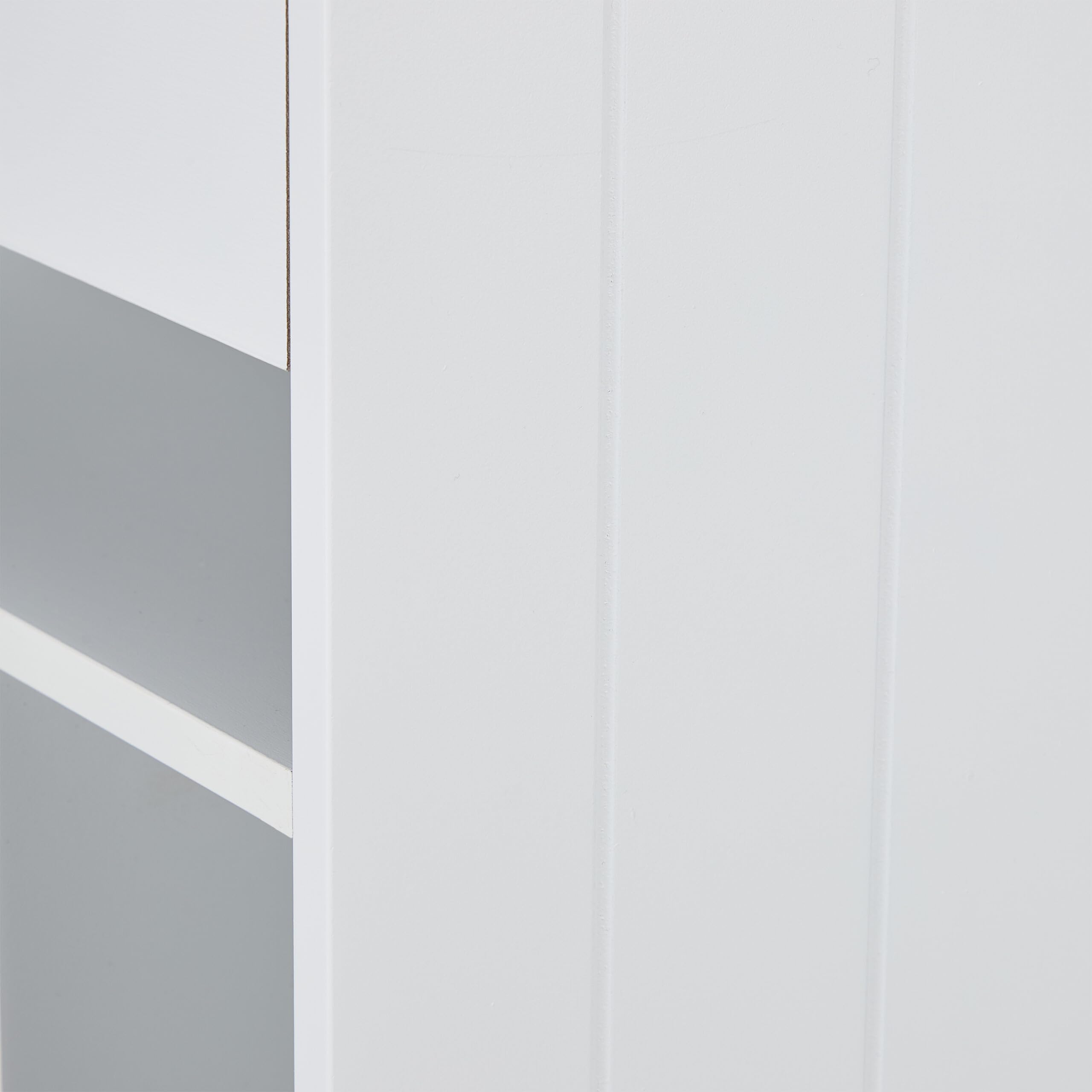 Relaxdays Carrito Auxiliar Estrecho, Especias y Cosméticos, 55x38,5x23 cm, Carro Multiusos Cocina, Baño, Oficina, Blanco