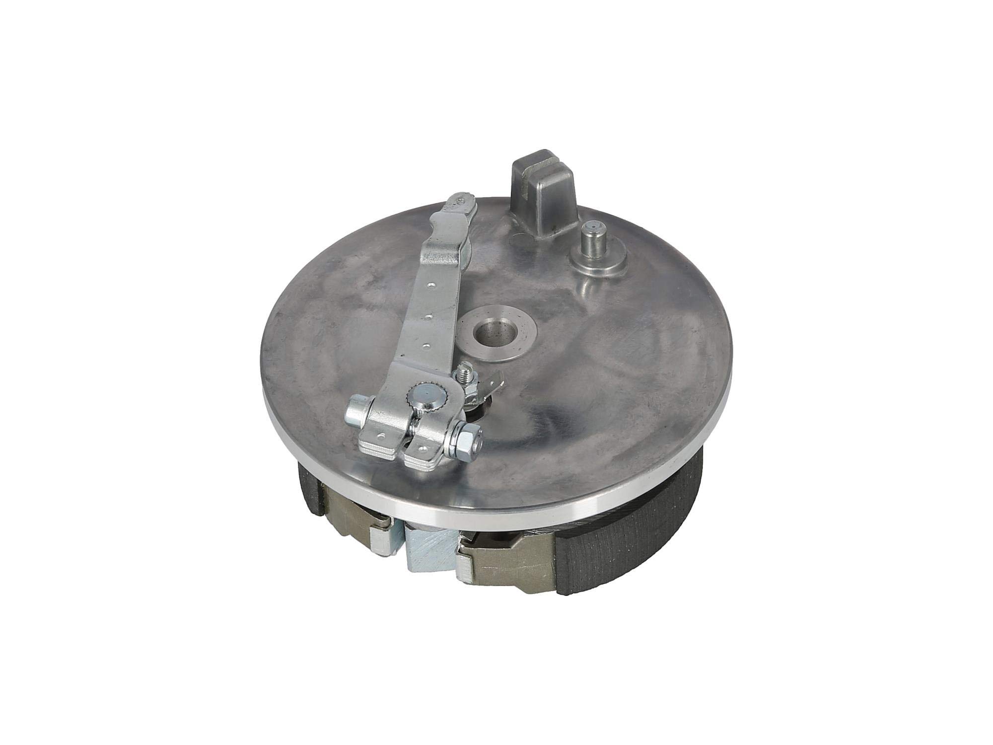 Bremsschild hinten komplett einbaufertig mit Bremsstange - für Simson S51,