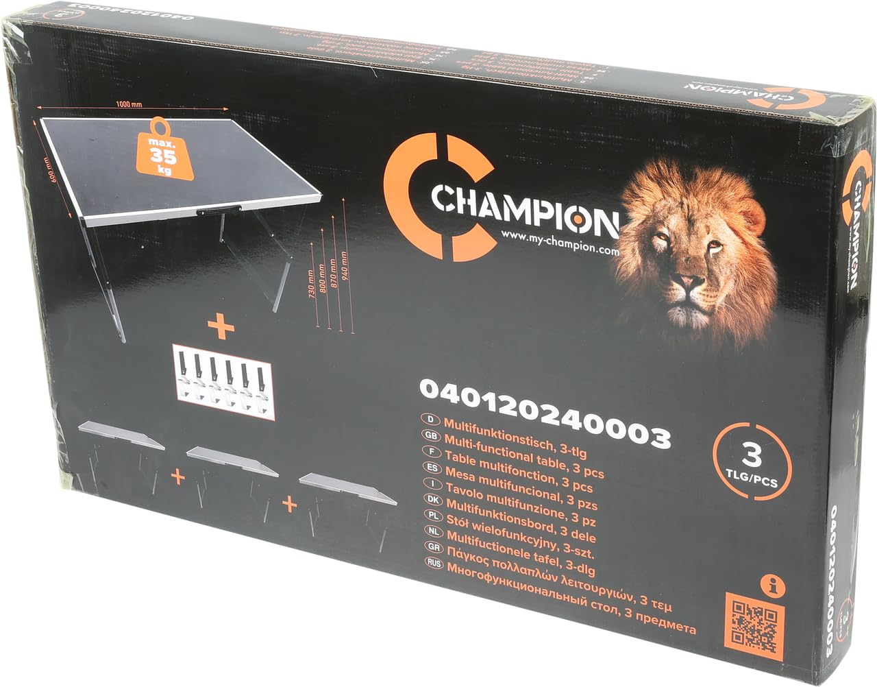 CHAMPION Multifunktionstisch 3-tlg. Tapeziertisch Klapptisch Arbeitsbock Werkbank Set höhenverstellbar klappbar Sägebock Arbeitstisch Werkstattbock Campingtisch Biertisch Montagebock für Werkstatt Gar