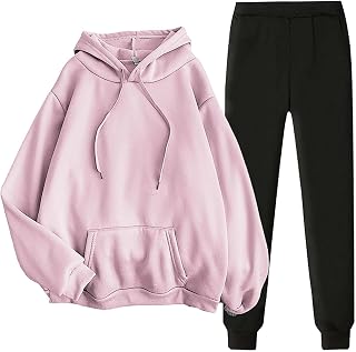Pyjamas huvtröja dam pyjamas set fleece foder tvådelad loungeset