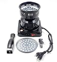 KAYORA Hookah Coal Burner I Premium Matte Finish Black Metal Hot Plate 450watt Portable Camping Stove I Electric Coil Heater | Sigdi Chulha | Shisha Coconut Coal Starter | Hookah Charcoal Burner gallery image