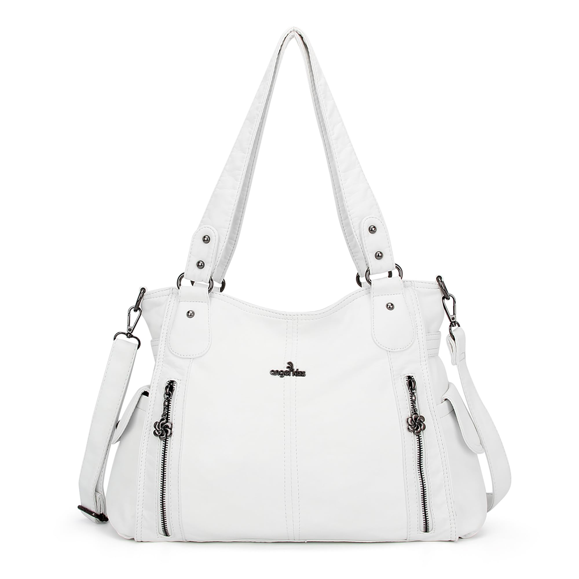 Angel Kiss Handbags for Womens Top-Handle Hobo Purse Roomy Casual Shoulder Bags PU Tote Satchel Purse for Women
