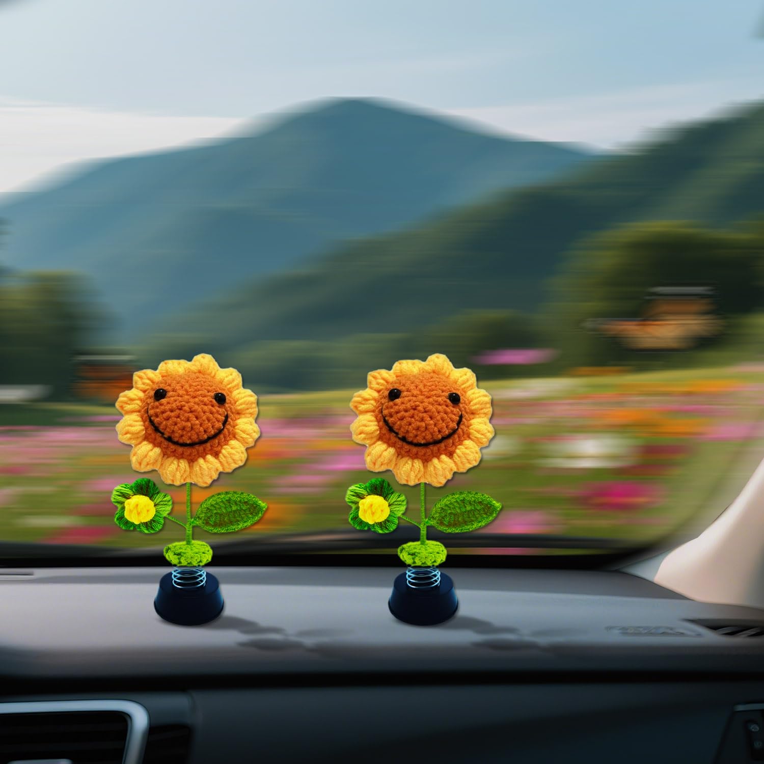 Girasole Decorazione Auto Cruscotto Accessori Ornamento Oscillante Regalo