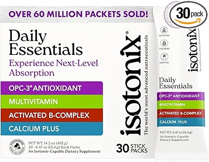 Isotonix Daily Essentials Multivitamin Powder Packets with OPC-3, Multivitamin, B-Complex & Calcium Plus – Gluten-Free, Non-GMO, Fast Absorption Vitamins for Energy, Immunity, and Bone Health Isotonix Daily Essentials Multivitamin Powder Packets with OPC-3, Multivitamin, B-Complex & Calcium Plus – Gluten-Free, Non-GMO, Fast Absorption Vitamins for Energy, Immunity, and Bone Health
