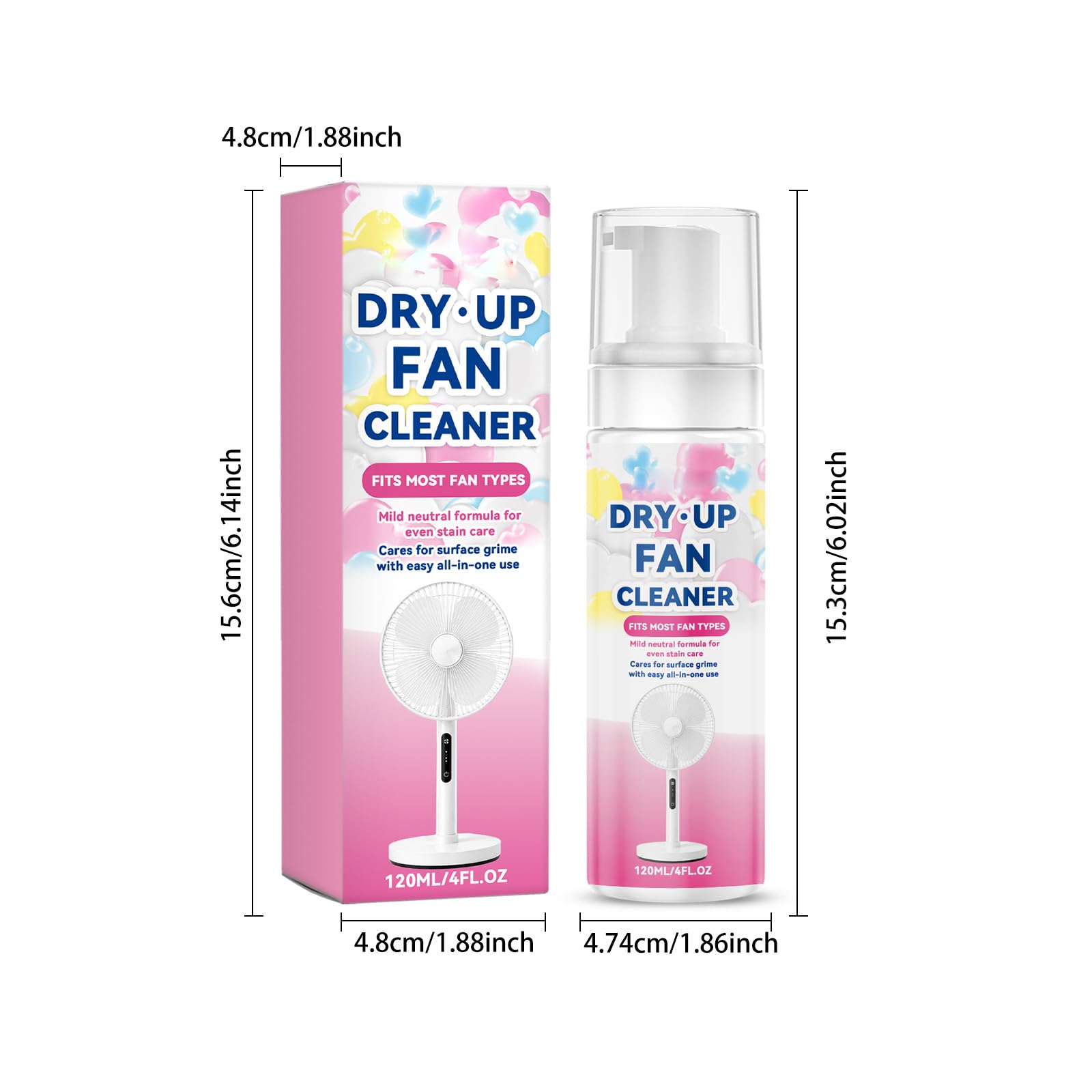 Spülventilator-Reinigungsspray, schnell wipeable Haushaltsreiniger die Decke, leistungsstarkes No-Spül-Ventilator-Cleaning spray Multifunktions-Foam cleaner Spray, Tower Stand Fansing Solution (5pcs)