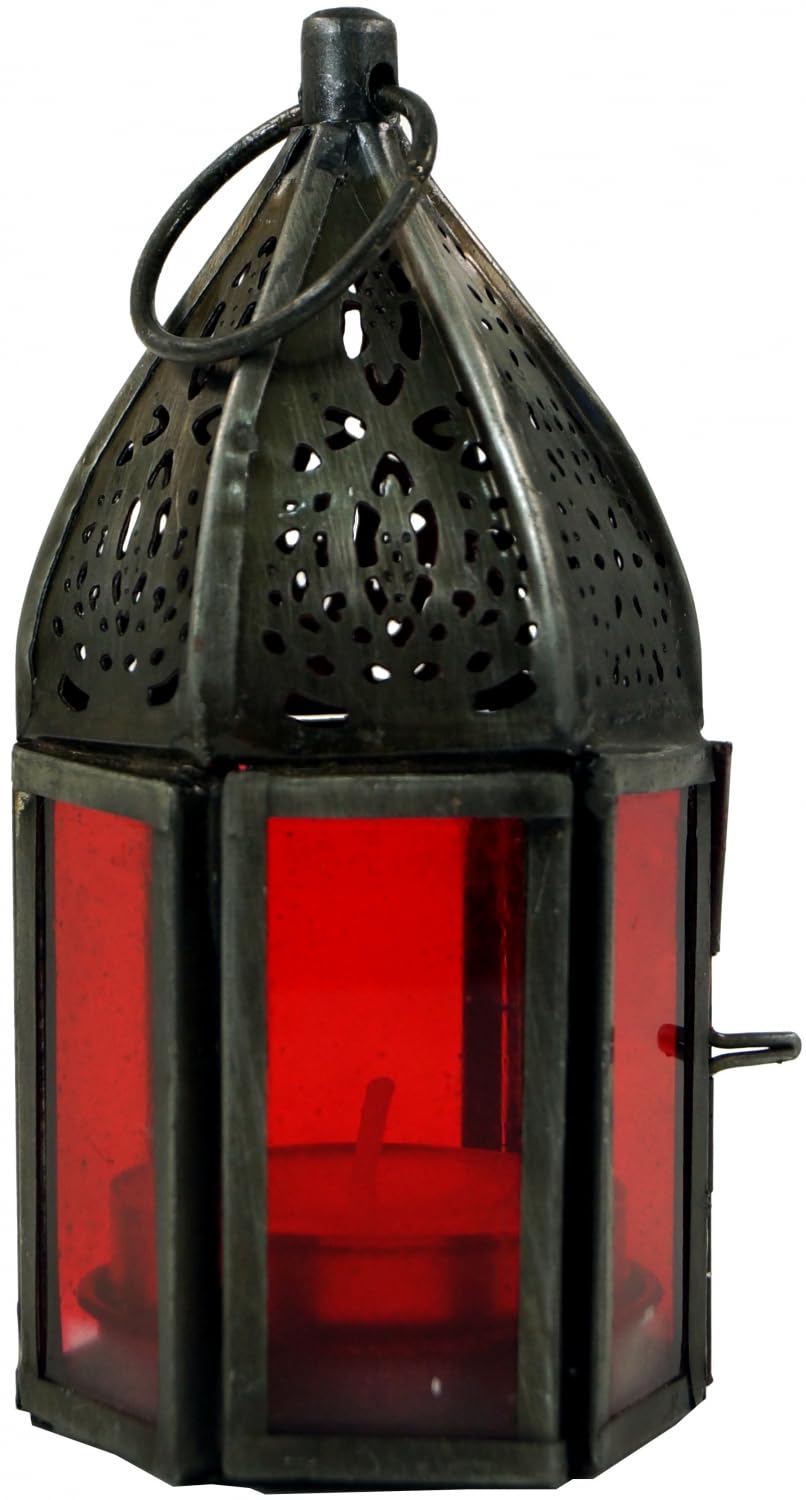 Guru-Shop Lanterne Orientale En Métal/verre Au Design Marocain, Lampe à Vent, Incolore, Leverre, Couleur : Incolore, 27x10,5x10,5 Cm, Lanternes Orientales