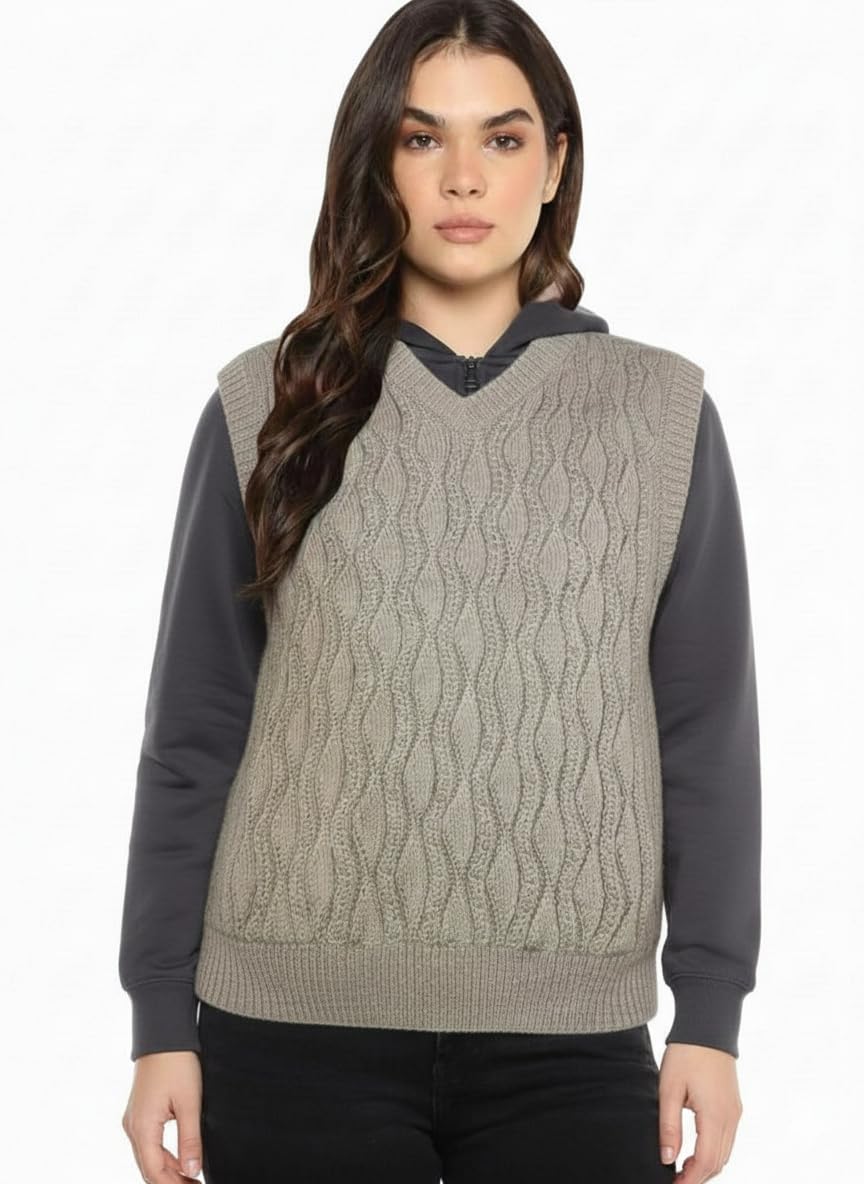 handknit heritage Premium Handmade Pure Wool Sweater for Women, Cable Knit Design, Warm and Breathable Winter Wear, Soft and Skin-Friendly-picture-28