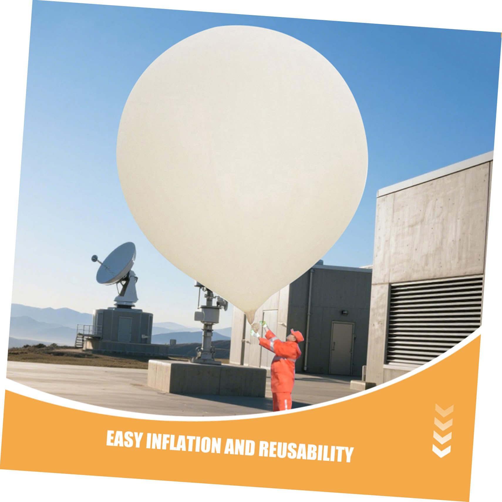 Toyvian Gigantyczny Lateksowy Balon Meteorologiczny Do Badań Naukowych i Pomiarów Atmosferycznych Inteligentny Balon Pogodowy Do Filmów z Powietrza Urodzin Ślubów i Dekoracji Imprezowych