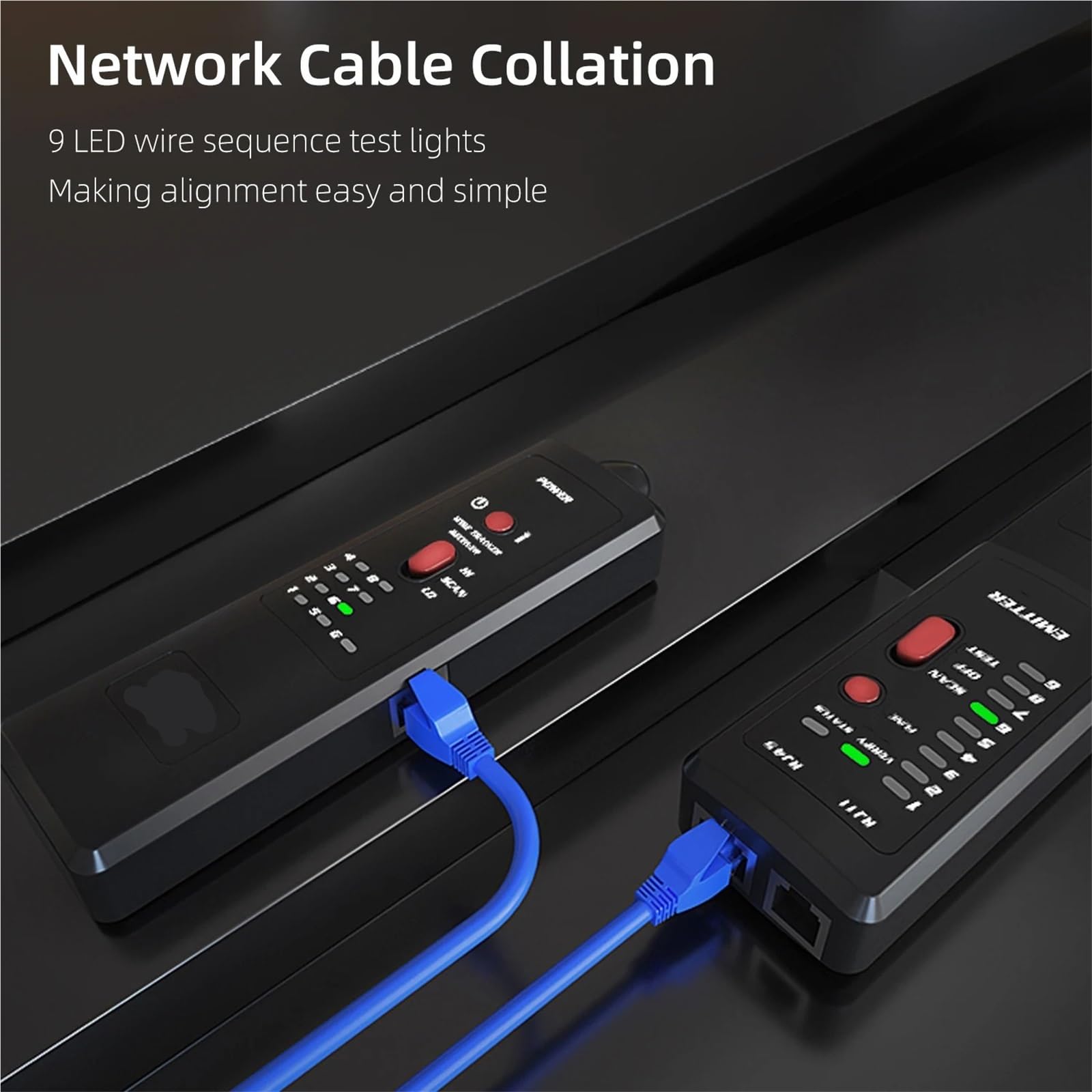 Traqueur de Câble, Détecteur de câbles réseau RJ11/45 LAN Ethernet, testeur téléphoniques, outil télécommunication, fonctionnement sous tension 60 V