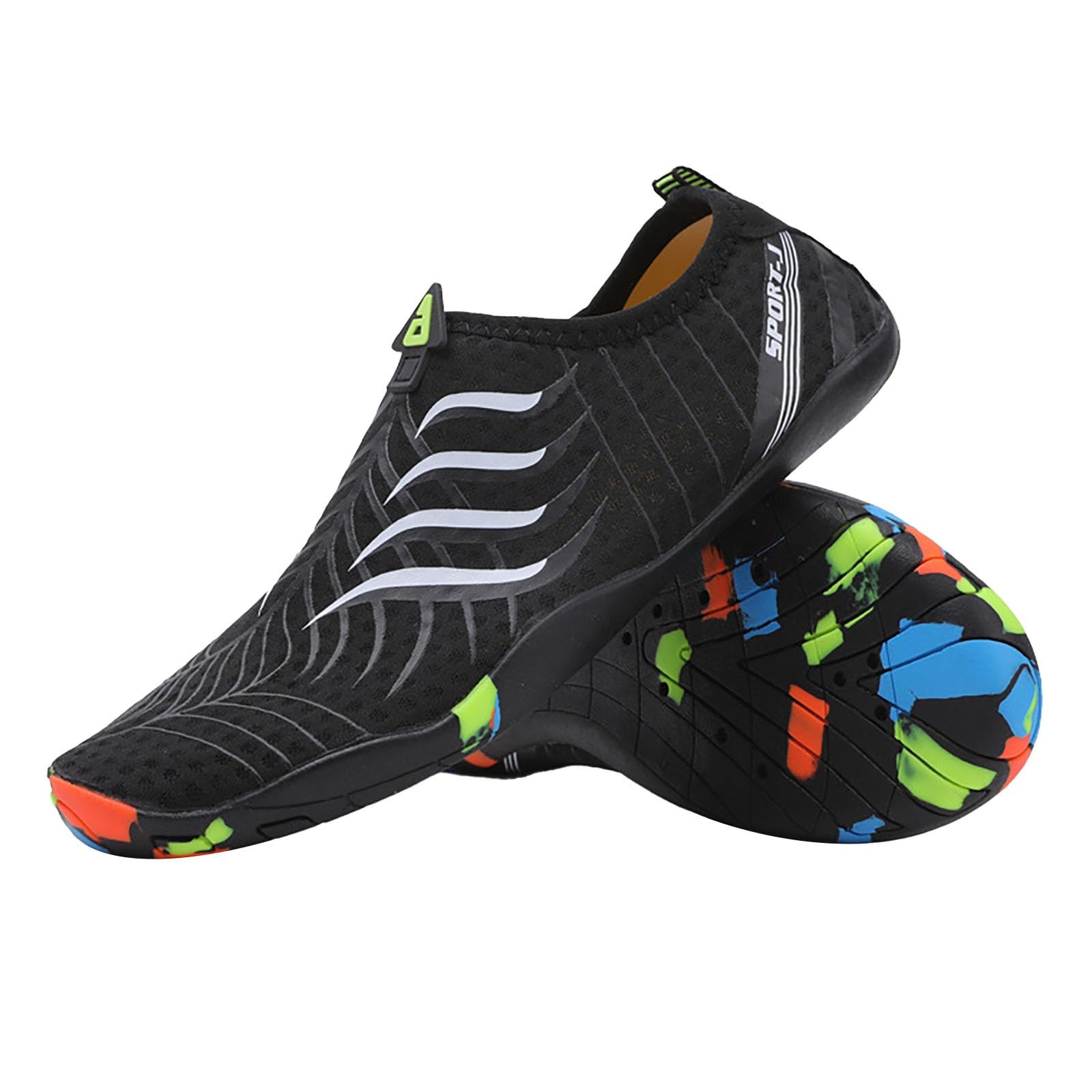Pantuflas para hombre, cómodas sandalias casuales para hombres y mujeres, playa, caminar, gimnasio, suela deportiva, rayas ligeras, estampado de letras, calzado de moda para atuendo con pantalones