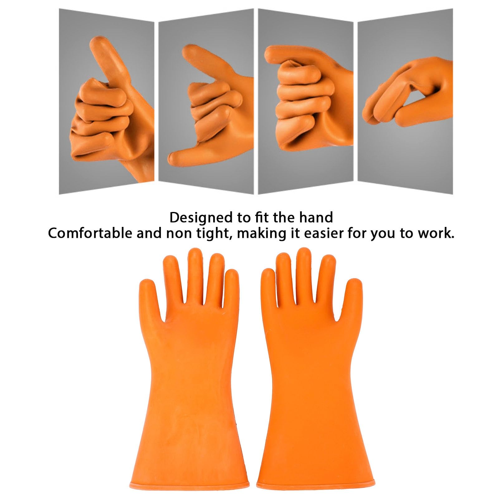 Gants isolés haute tension en caoutchouc, 1 paire, résistants aux coupures, imperméables, 20000v, pour électricien