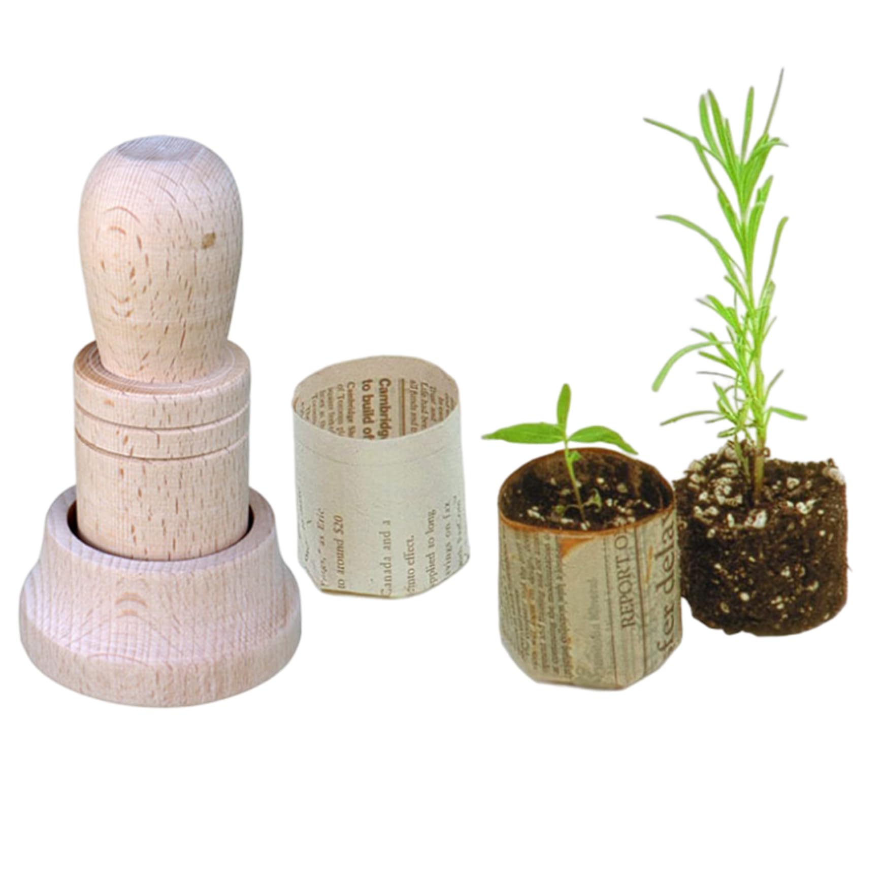 Fabricante de macetas de Papel para Principiantes de plántulas, Herramienta de jardín para Hacer macetas de periódicos, Recuerdo de prensado para Jardinero, Planta de Papel
