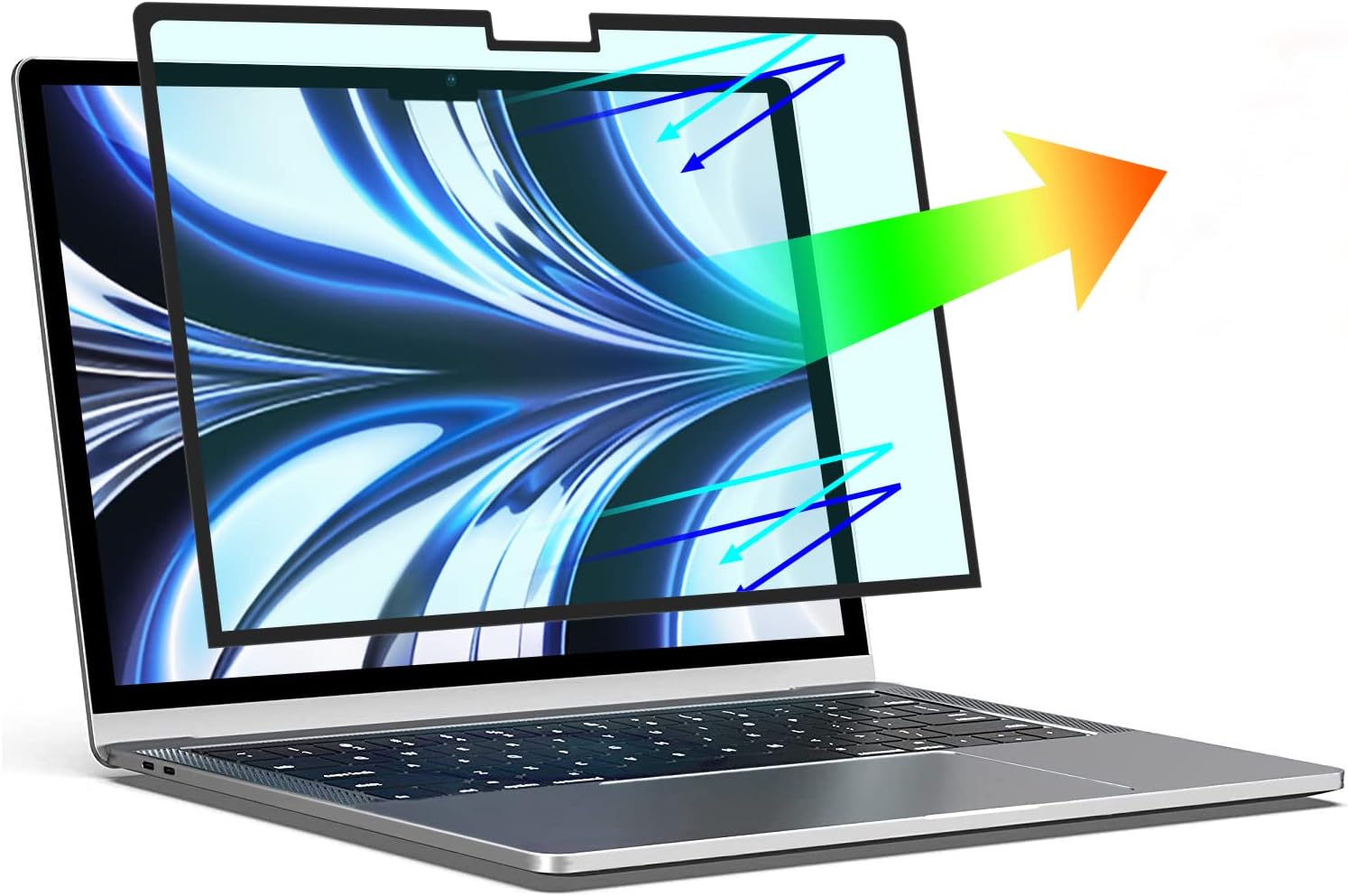 ZOEGAAMacBook Air M2 Screen Protector, Compatible with 2022 MacBook Air 13.6 Screen Protector, Removable Eye Protection Anti Blue Light Screen Protector for MacBook Air 13.6 inch M2 A2681