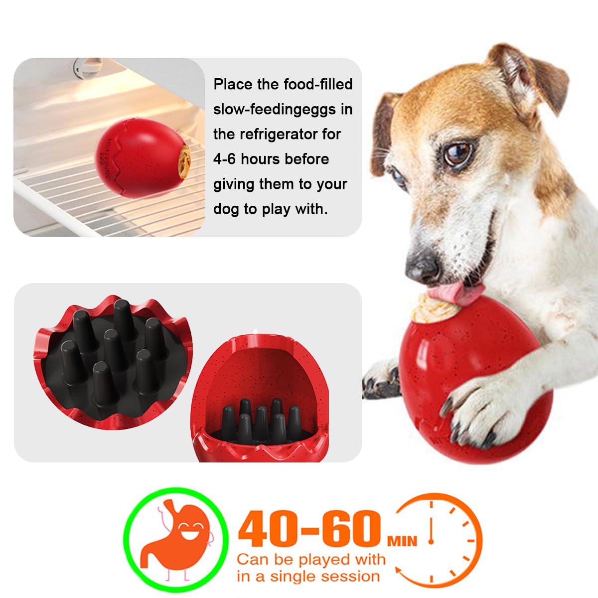 YINENGD Interactive Dog Toys Interactive Treat Dispenser Dog Toy for Aggressive Chewers Slow Feeder Toys Chewing Dog Toy forSmall Medium Large Dogs - Image 4