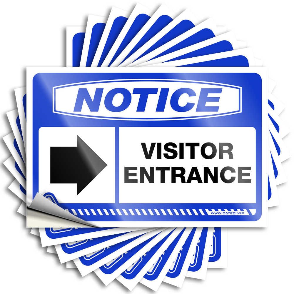 Notice Visitor Entrance Aesthetic Man Cave Decor - Funny Sticker Window Removable Vinyl Decal(8X12CM)