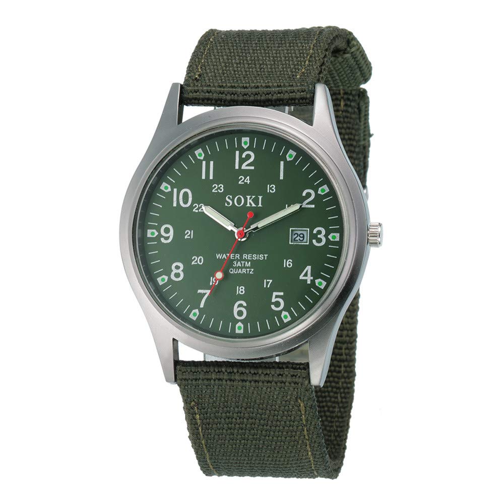 Kinrui Mens WatchLuxury Brand Military Watches Men Quartz Analog Canvas Clock Sports Watches Army Military Watch