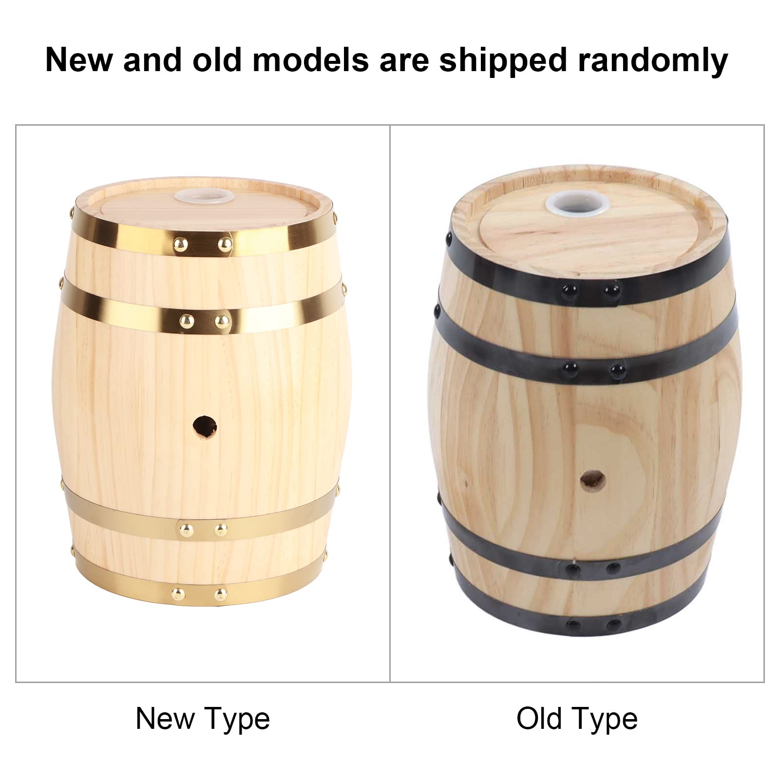 Topyond Pino De Vino, Barril De Bourbon De Madera, Barriles De Envejecimiento De Pino De Vino De Elaboración Propia, Barriles De Cerveza para Bar, Catering, Tienda De Barbacoas Y Amantes del Vino(3L)