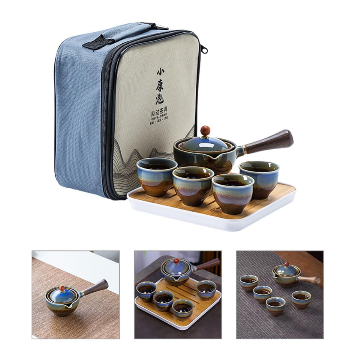 Service à Thé de Voyage en Céramique, Portable, avec Paquet