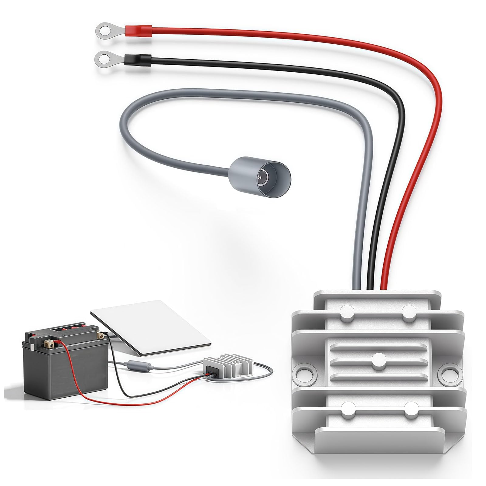 Starlink - Mini adaptador de 12 V, 12 V/24 V a 48 V, entrada de batería, convertidor de impulso, salida de 1,5 A, 72 W, puerto hembra CC impermeable de 18 AWG (25 cm) compatible con máx. 45 m/150 pies