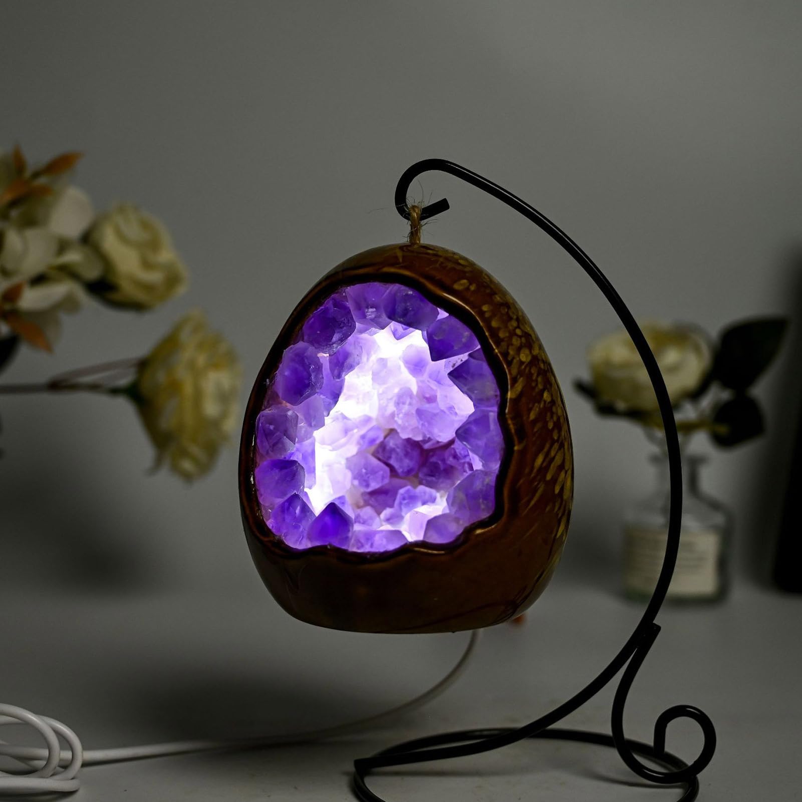 Generico Luz Nocturna, Lámpara De Geode | Lámpara De Mesa De Dinosaurio | Novedad Lámpara, Lámpara De Escritorio Alimentada Por USB, Decoración De La Habitación De La Habitación De