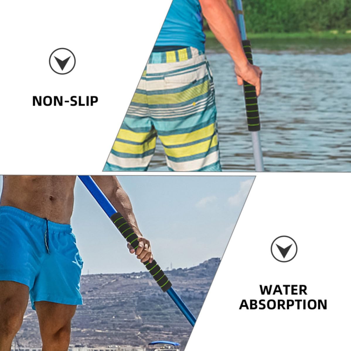 Angoily Impugnature 4 Kayak Antiscivolo Pagaia per in Spugna da Pezzi, Protezione Facile da Usare per Pagaie da Canoa Durante Kayaking