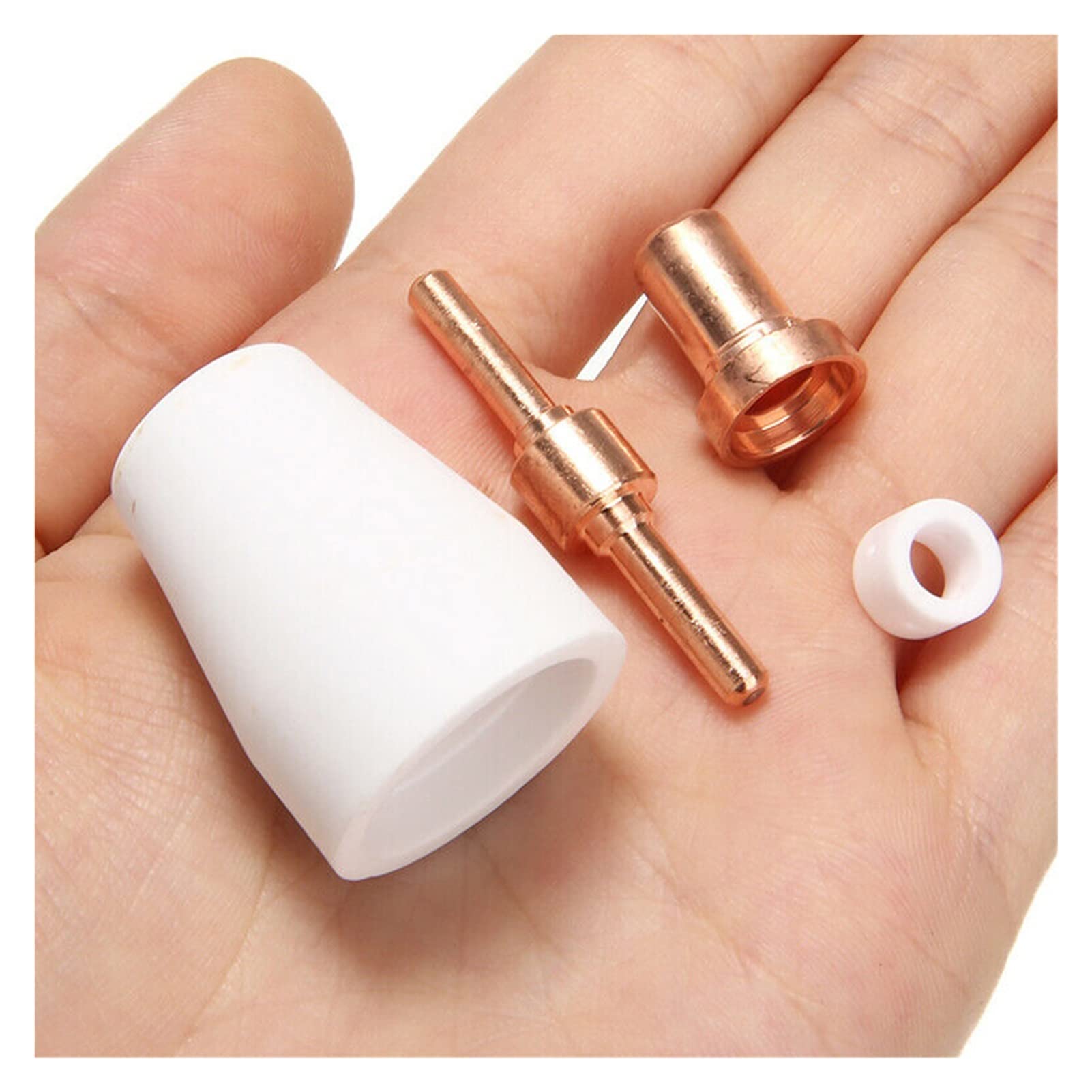 6 5pcs Wskazówki dotyczące cięcia plazmy powietrznej dla Cut-40 Cut-50 Pierścienie wirujące elektrody elektrody kubki L-G-40 PT-31 Materiały eksploatacyjne