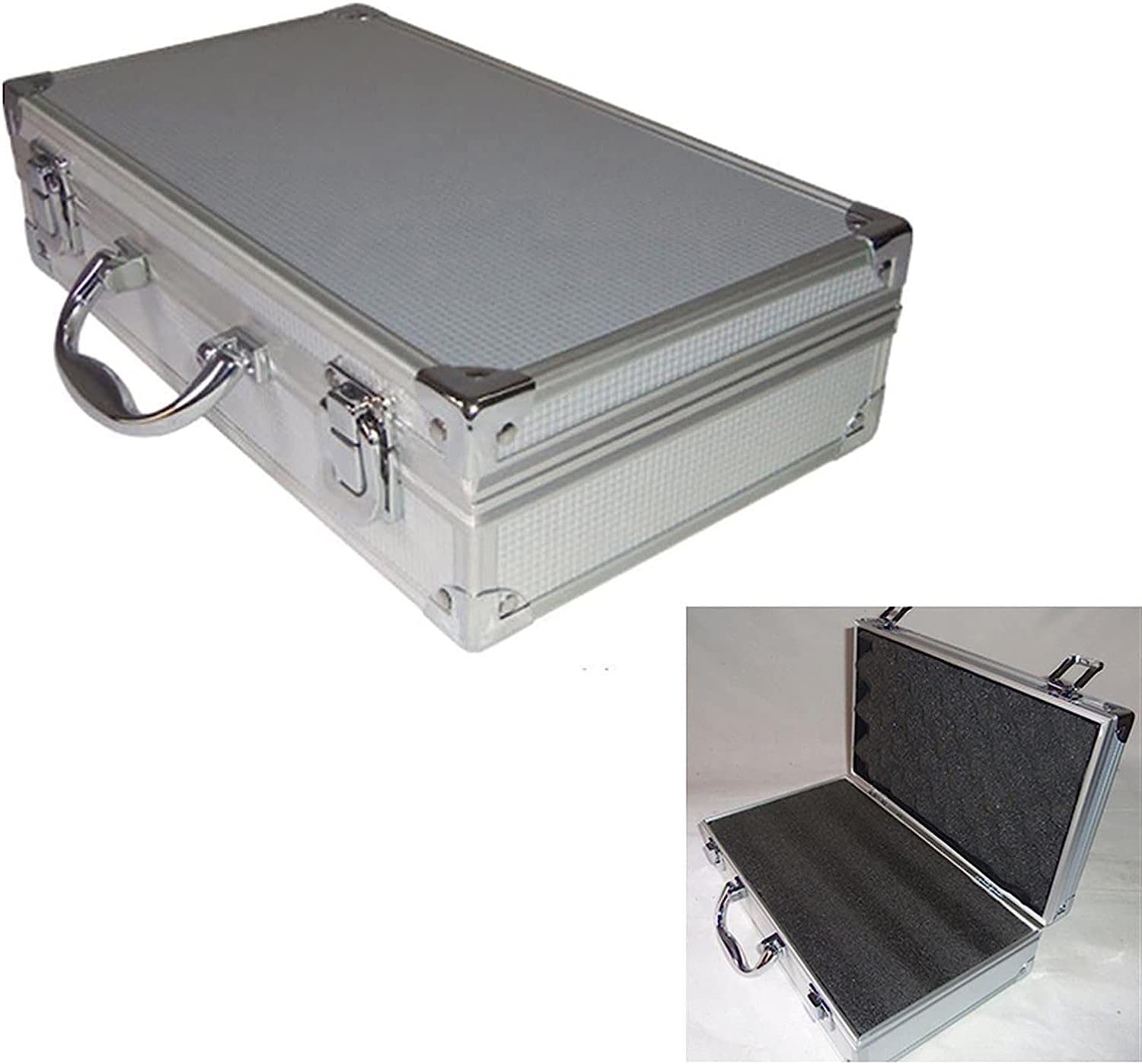 GLETSF Storage Tool Box Tool Box Aluminum Tool Box Portable Instrument Box Storage Suitcase Travel Luggage Organizer Case Tools Lining Two Size Tool Box-L
