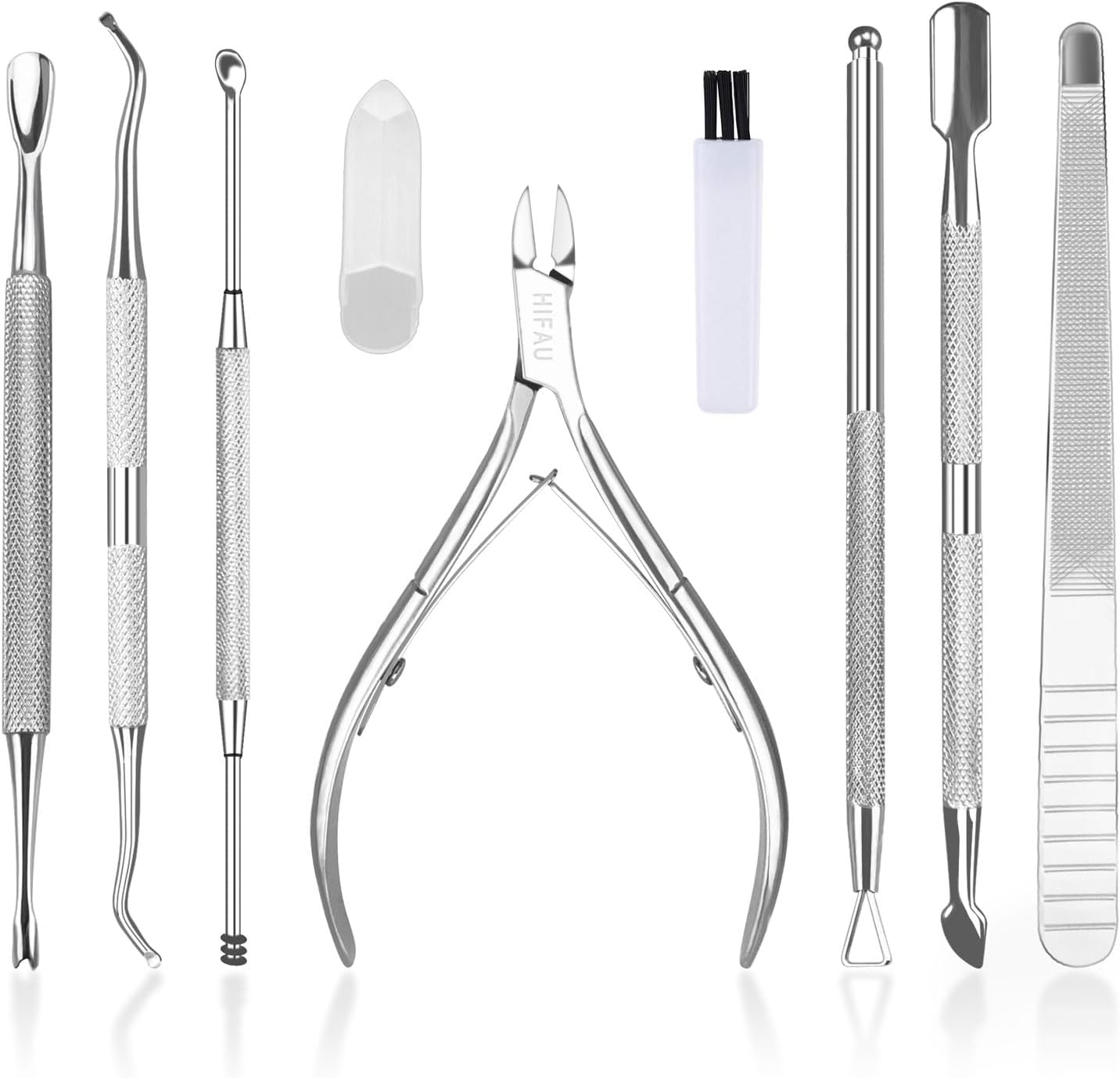 8 Piece Professional Cuticle Nippers Kit, Cuticle Trimmer with Cuticle Pusher & Other Durable Nail Care Manicure Kit for Women, Premium Stainless Steel & Ergonomic Design, Travel & Gift 8 Piece Professional Cuticle Nippers Kit, Cuticle Trimmer with Cuticle Pusher & Other Durable Nail Care Manicure Kit for Women, Premium Stainless Steel & Ergonomic Design, Travel & Gift