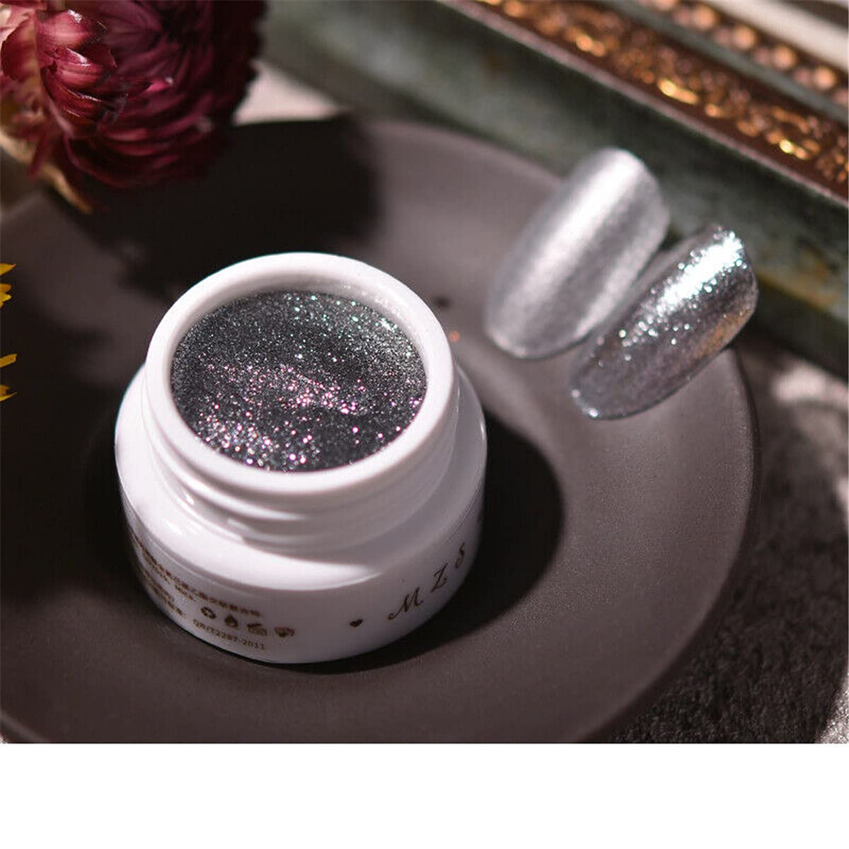 Nail Art Gel Pudding Cream Polish Highly Pigmented Glitter Mud (351)