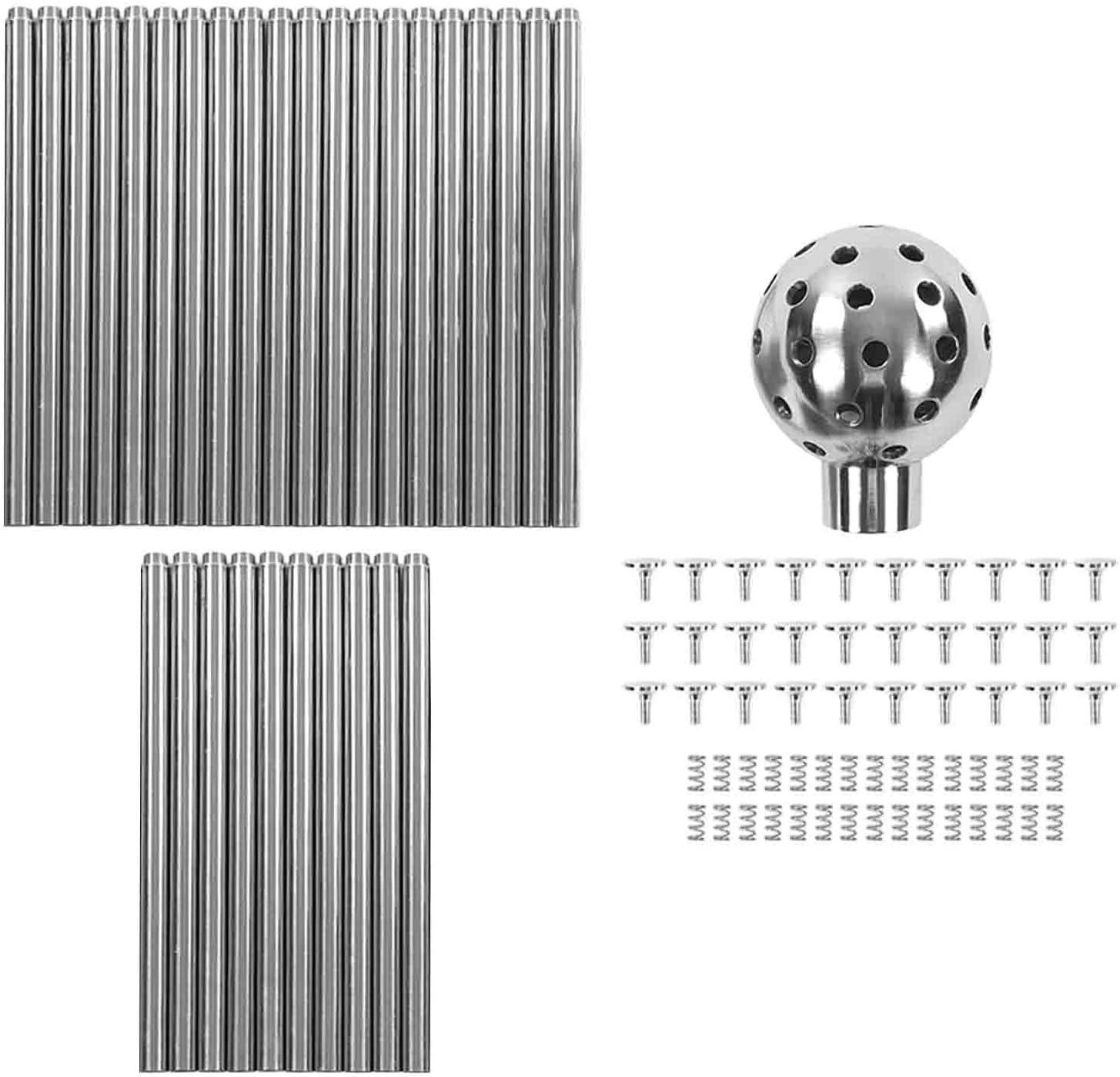 Dandelion Fountain Nozzle, Stainless Steel Crystal Ball Nozzle, Multi Hole Design for Garden Pools and Fish (G1in)
