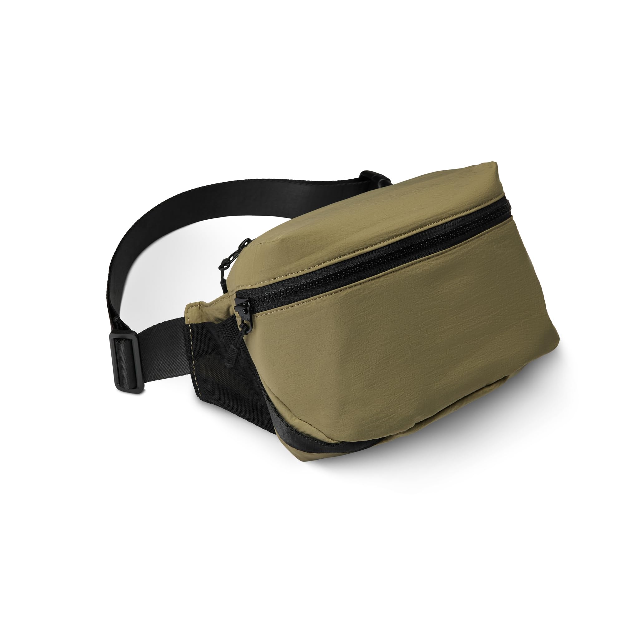 Nomadix Bauchtasche, leicht, recyceltes Nylon, verstellbare Hüft- und Umhängetasche, wasserabweisend, 2 l Fassungsvermögen, 7,6 x 15,2 x 22,9 cm, versteckte Sicherheitstasche und Schlüsselclip