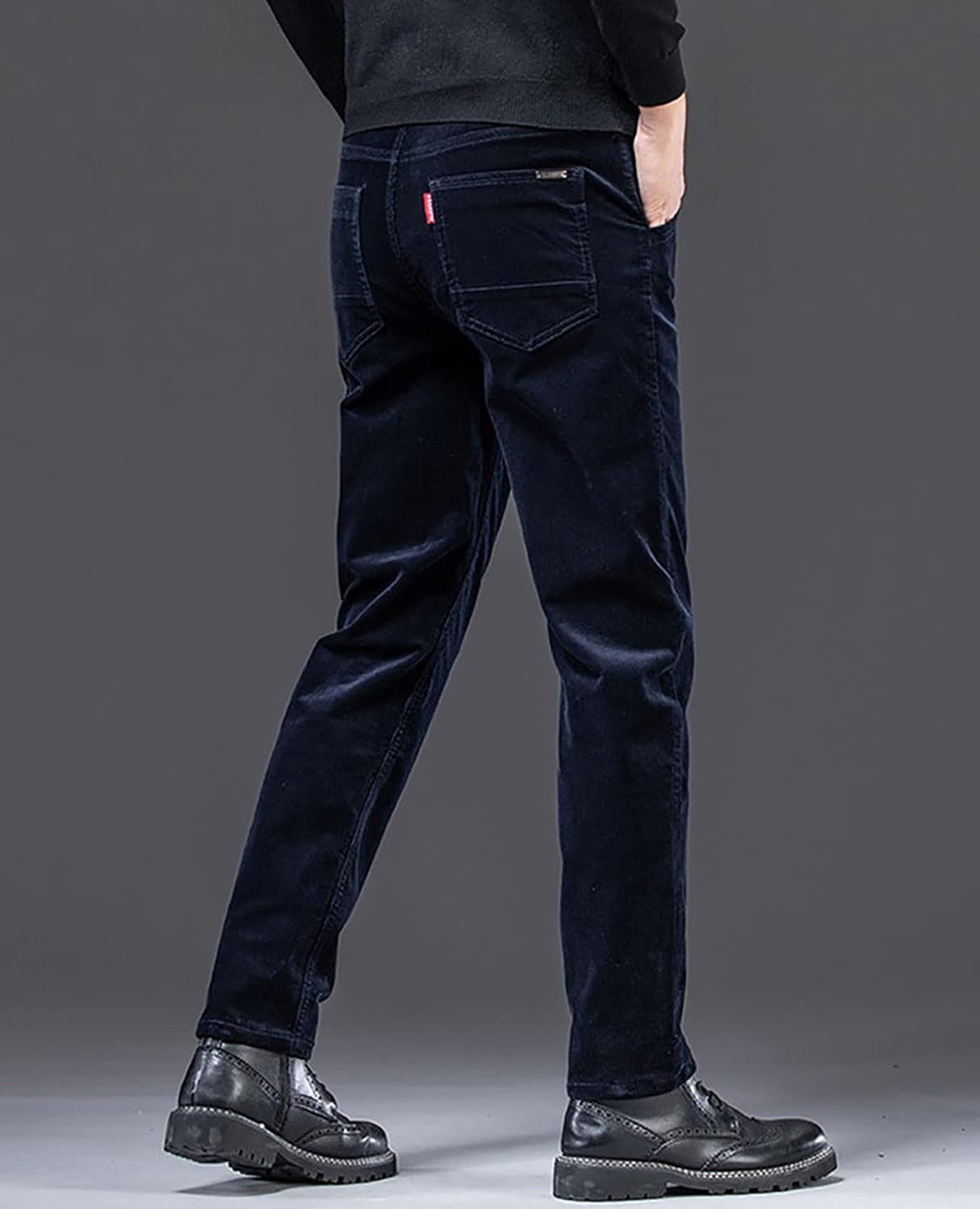 utcoco Men's Cotton Slim Fit Corduroy Pant Straight-Leg Corduroy Pant for Men - Image 4