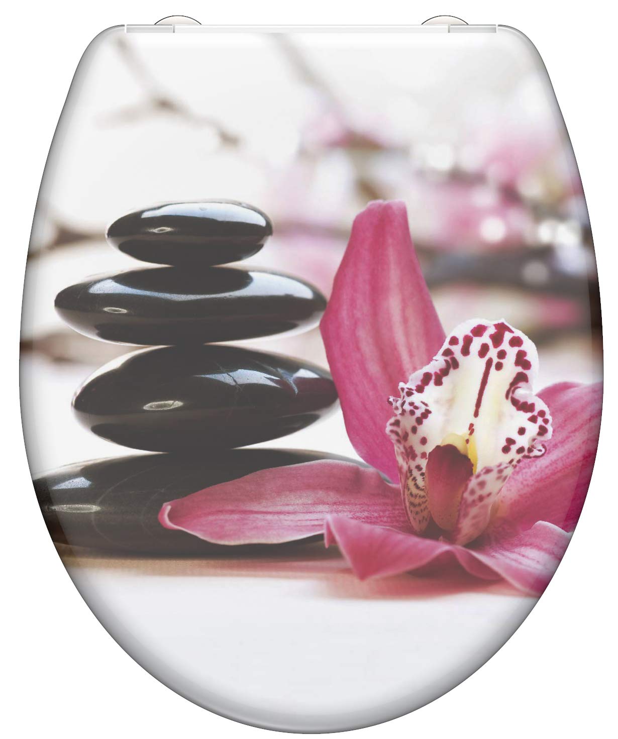 SchütteWellyness Duroplast Soft-Close Mechanism, Quick Release for Easy Cleaning, max. Load of The Toilet seat 150 kg, Motif 82376