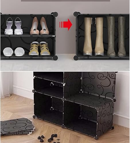 Miniatura 5 de WOHLLEBEN Armario portátil, organizador de armario independiente, organizador modular de almacenamiento, armario de plástico para bricolaje, armario