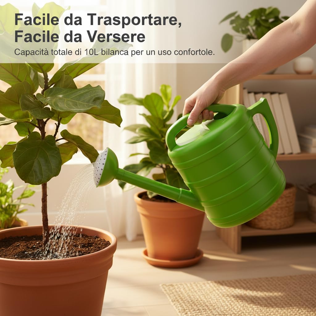 Annaffiatoio da Giardino Plastica, 10L, 10.1kg, extra spesso+durevole