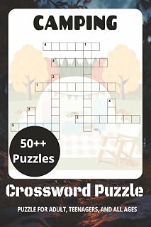 Camping Crossword Puzzle Book: Easy-to-Read Crossword Puzzles | 6 x 9 Inches | 111 Pages | 50++ Puzzles for Relaxation & Fun