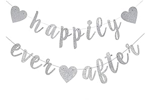 Happily Ever After Silver Glitter Bunting Banner