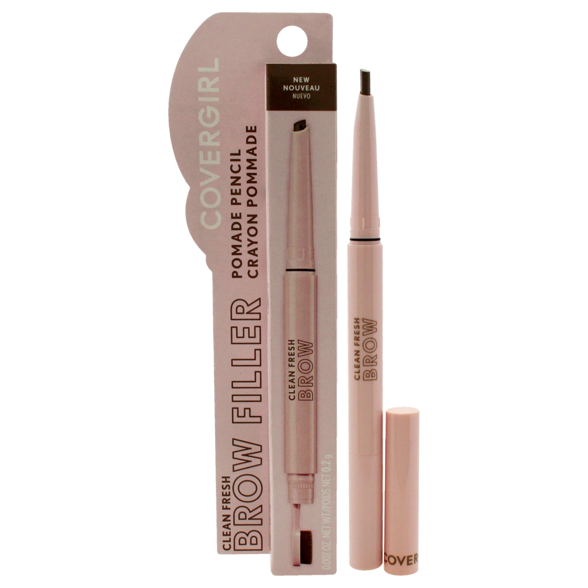 Covergirl Clean Fresh Brow Filler Pomade, 200 Blonde, Eyebrow Pencil, Ultra-Precise Tip, Creamy Formula, Highly Pigmented, Soft Matte Finish, Vegan