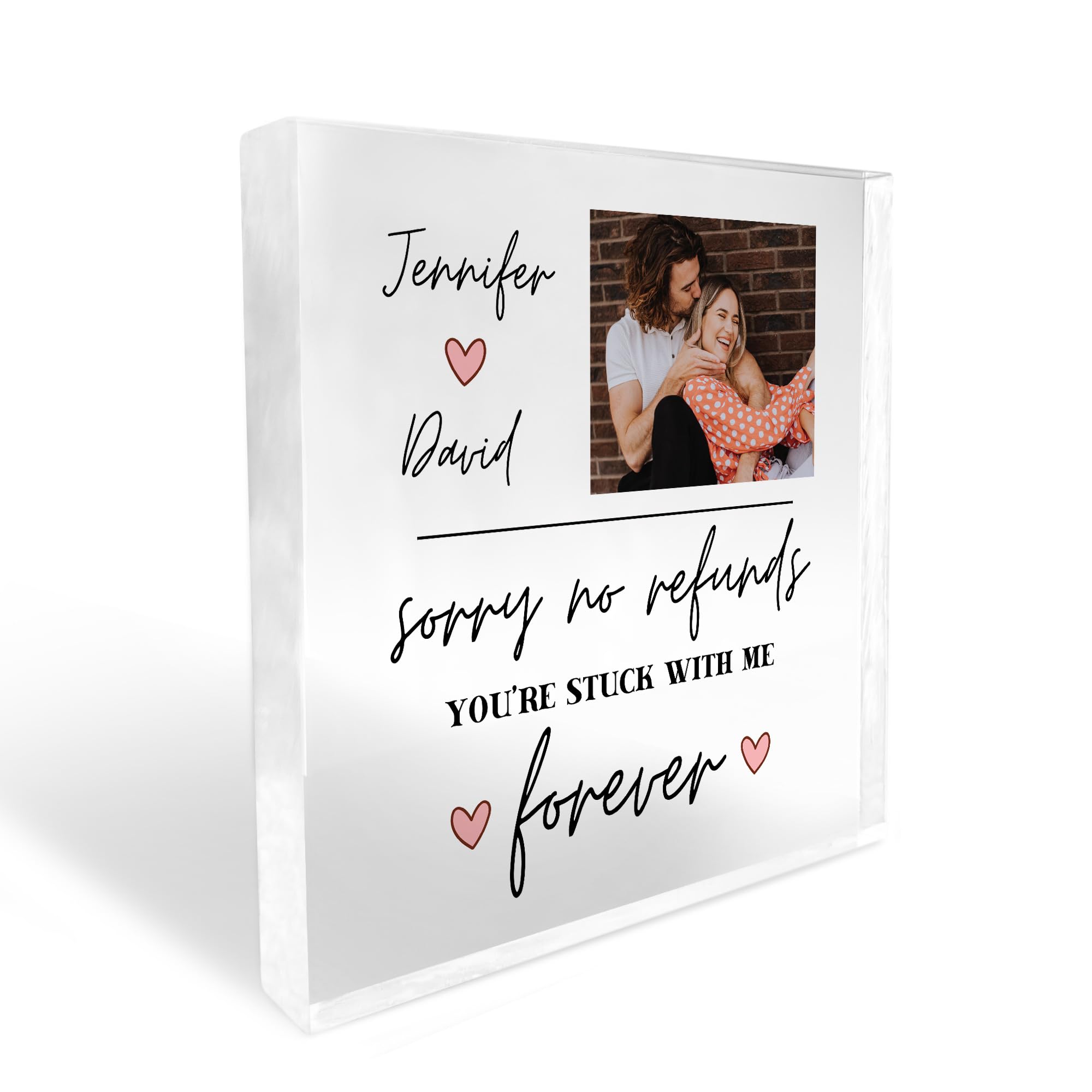Red Ocean Personalised Gift For Couple, Valentines Day Gift For Him Her, Sorry No Refunds, Funny Valentines Gift, Boyfriend Girlfriend Husband Wife Gifts, Anniversary Present