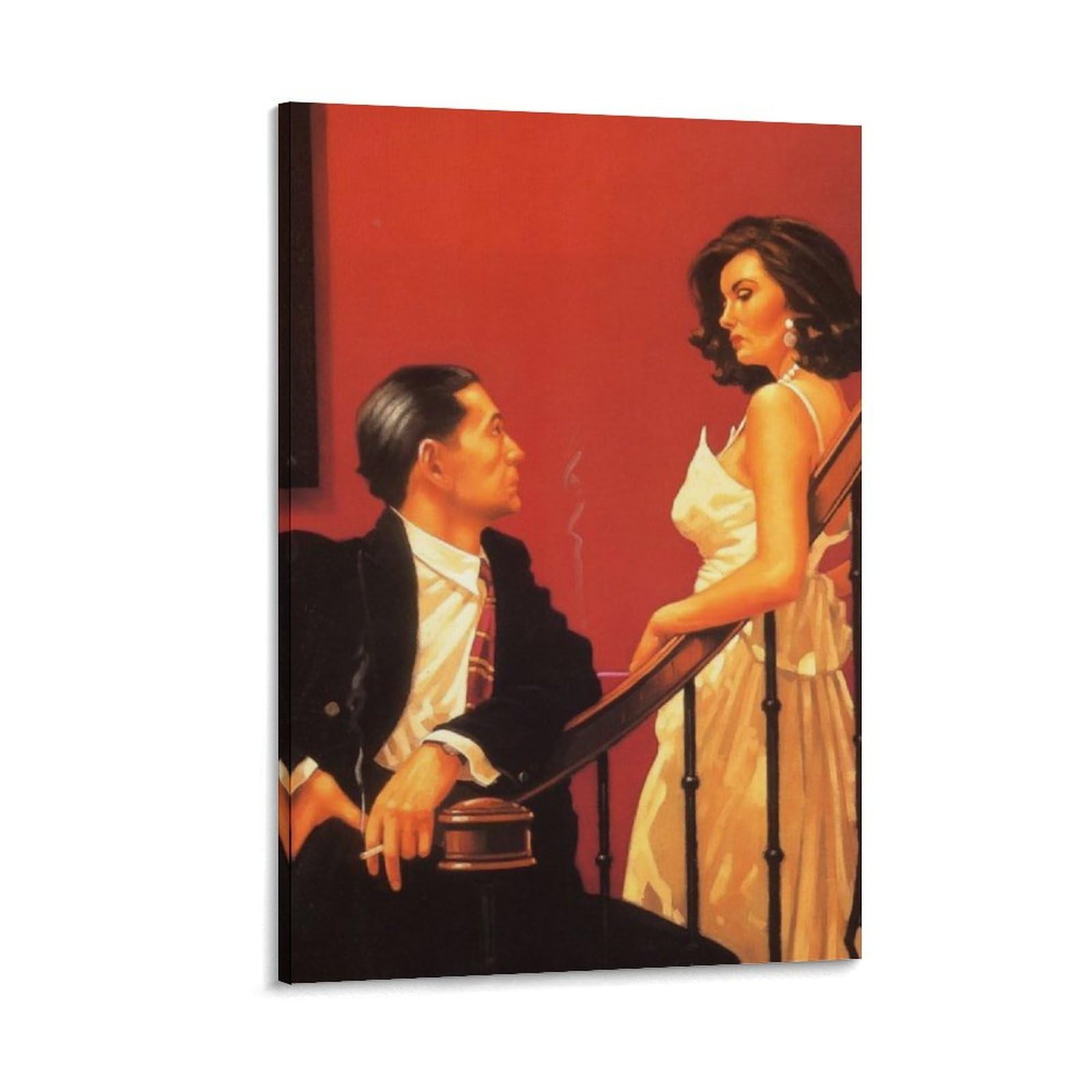 SHADES OF SCARLET by_Jack_Vettriano Wall Art Prints Poster Canvas PaintingWall Art Decorative Picture Prints Modern Decor 24x36inch(60x90cm)