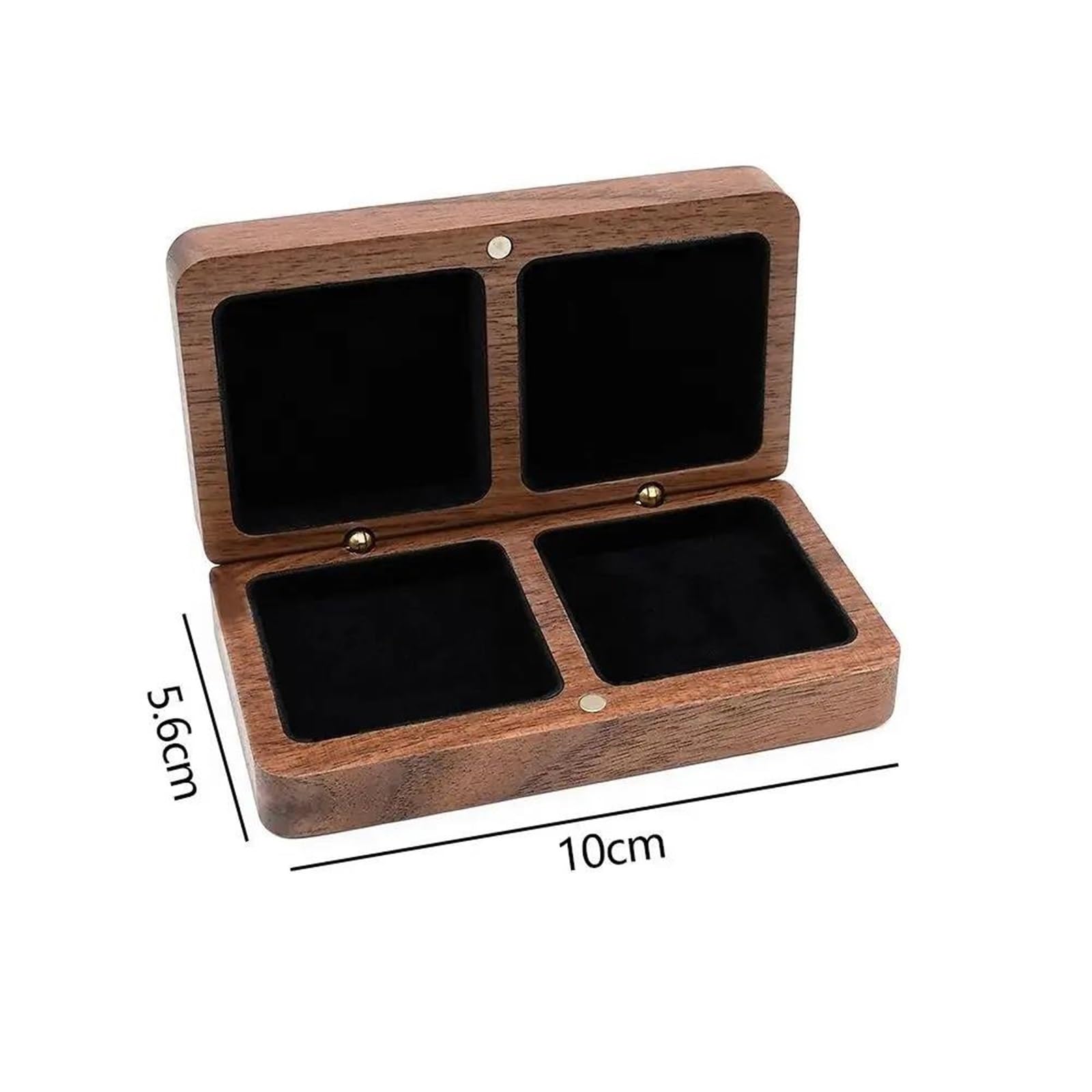 Organizador de Collares, joyero de Madera con Doble Compartimento para Guardar Pendientes, Anillos, Collares, expositores, Anillos, Estuches de Almacenamiento, Estuches para Pendientes.