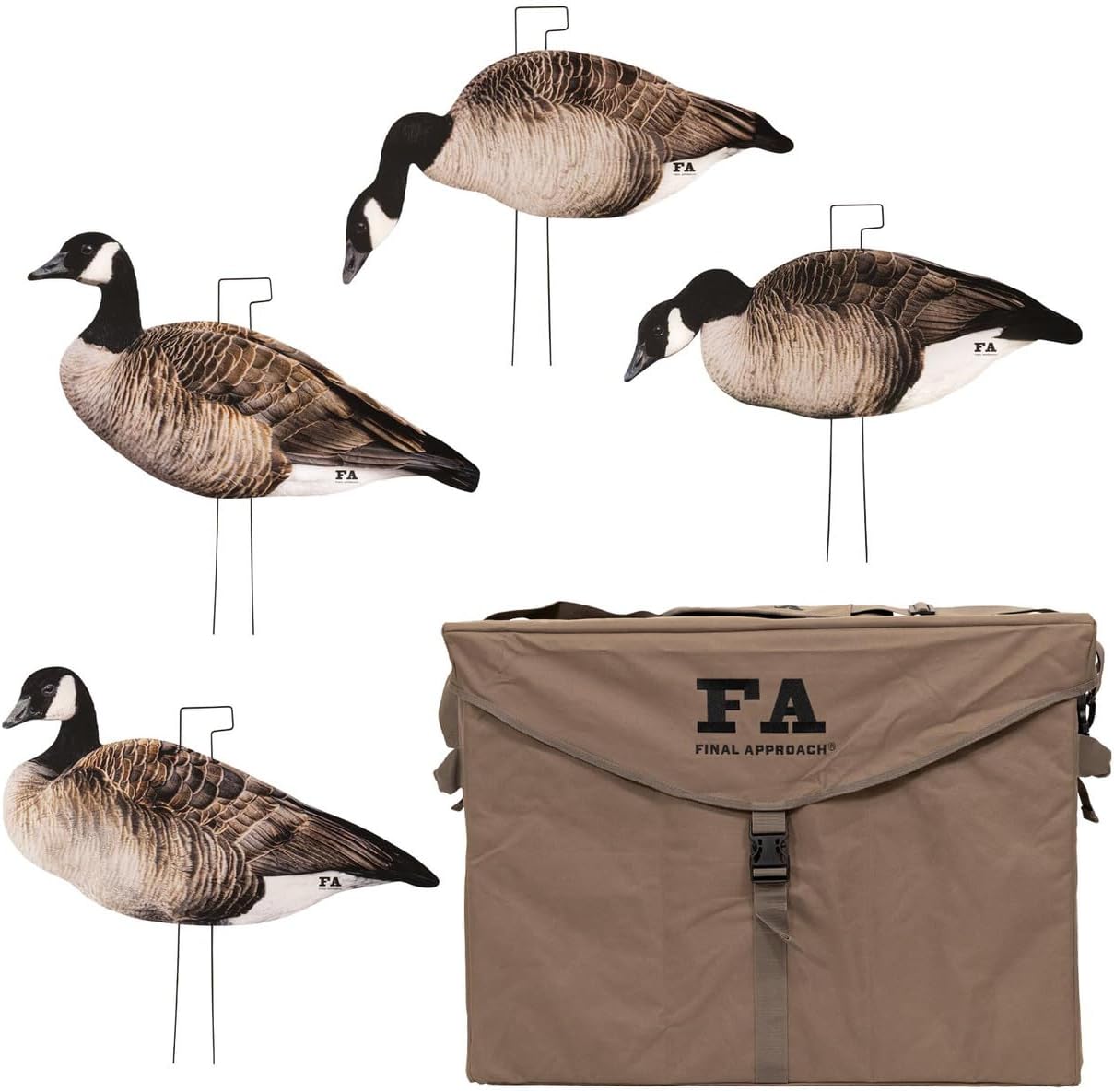 Final Approach Last Pass Honker Silhouette Decoys 60 Pack with Decoy Bag - Gen 5