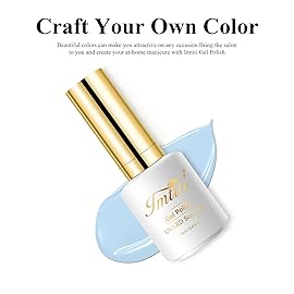 Imtiti Pastel Gel Nail Polish, 1 Pcs 0.5 Fl Oz Pastel Blue Gel Polish Soak Off LED U V Nail Gel Polish Spring Summer Easter Gel Nail Polish DIY Nail Art Starter Manicure Salon Gel Nail Kit